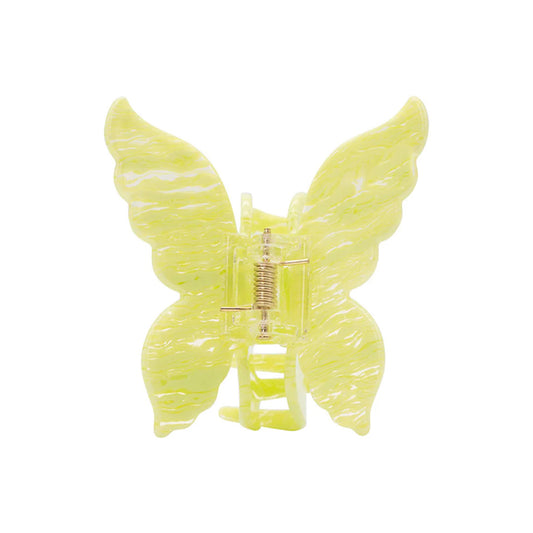 XL BUTTERFLY CLIP TEXTURED LIME